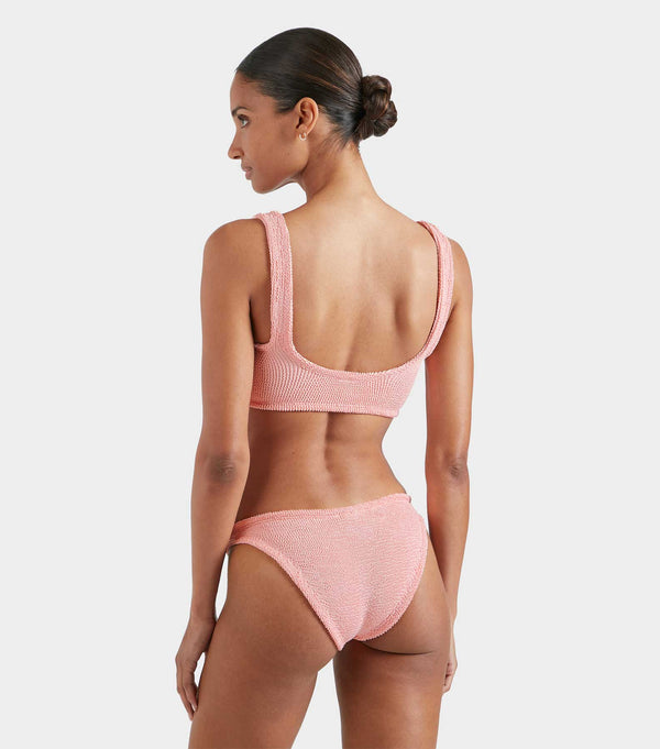 Hunza G Julia Bikini With Pearly Hoop Peach
