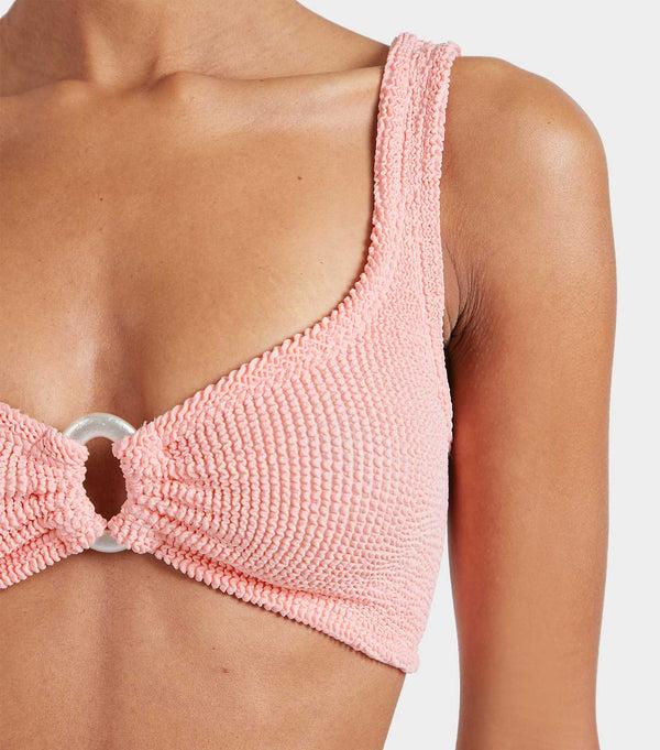 Hunza G Julia Bikini With Pearly Hoop Peach