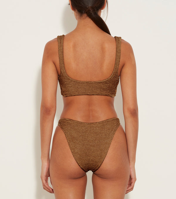 Hunza G Juno Bikini Metallic Cocoa