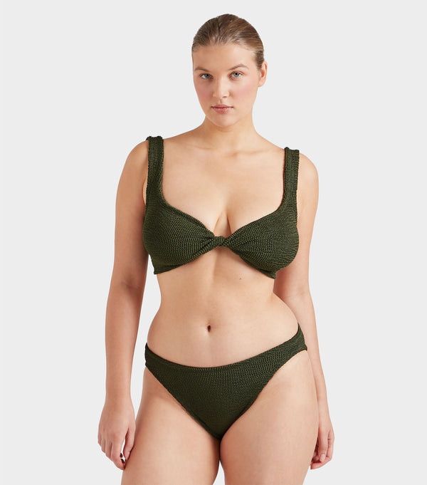Hunza G Juno Bikini Metallic Khaki
