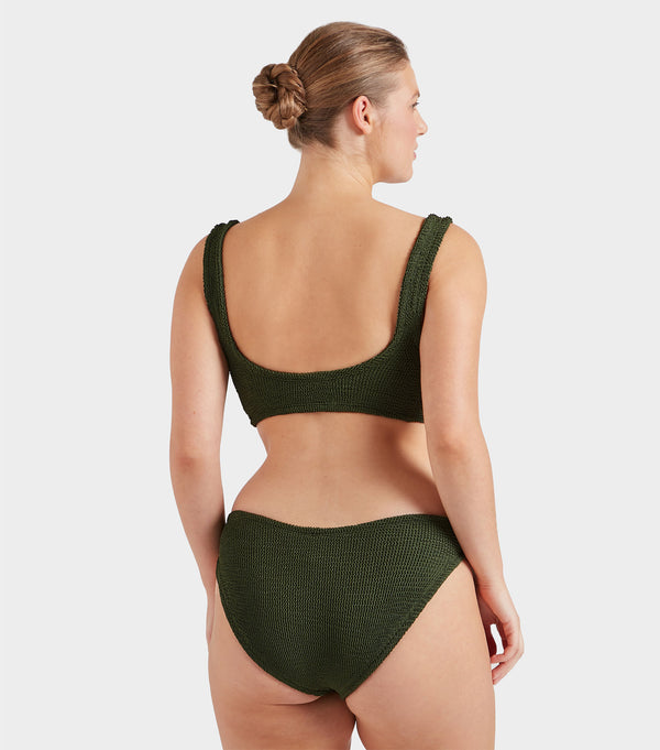 Hunza G Juno Bikini Metallic Khaki