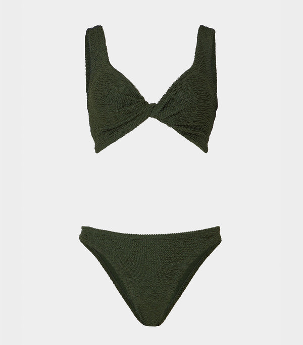 hunza g Juno Bikini Metallic Khaki