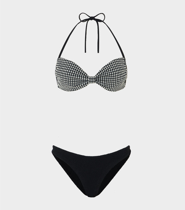 hunza g Kacey Bikini Black Gingham