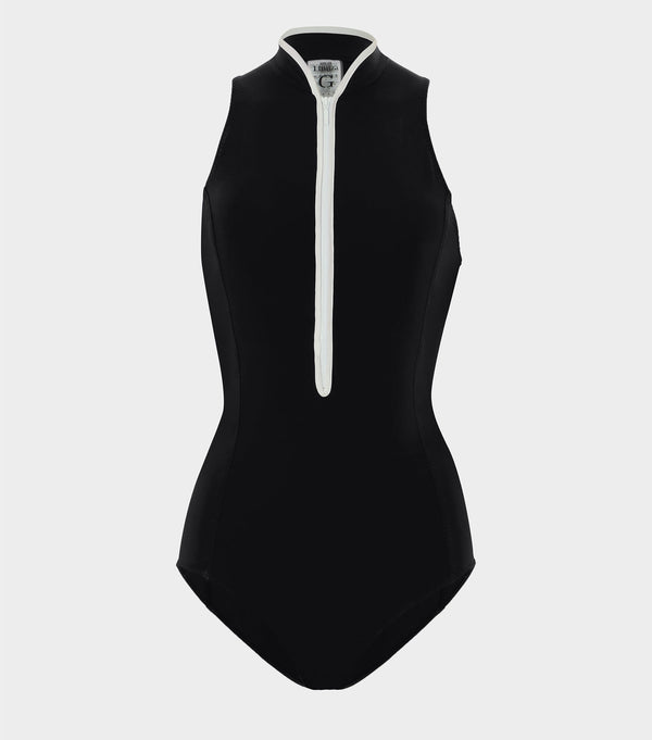 hunza g Katya UPF 50+ Swim Black/White
