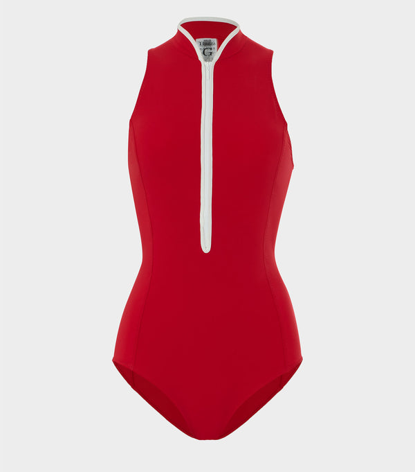 hunza g Katya UPF 50+ Swim Red/White