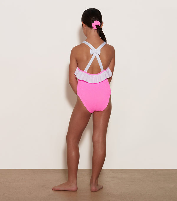 Hunza G Kids Lara Swim (Ages 7 To 12) Bubblegum