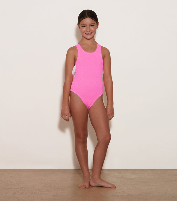Hunza G Kids Lara Swim (Ages 7 To 12) Bubblegum