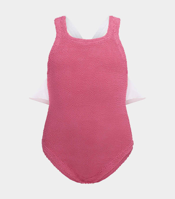 Hunza G Kids Lara Swim (Ages 7 To 12) Candy Pink