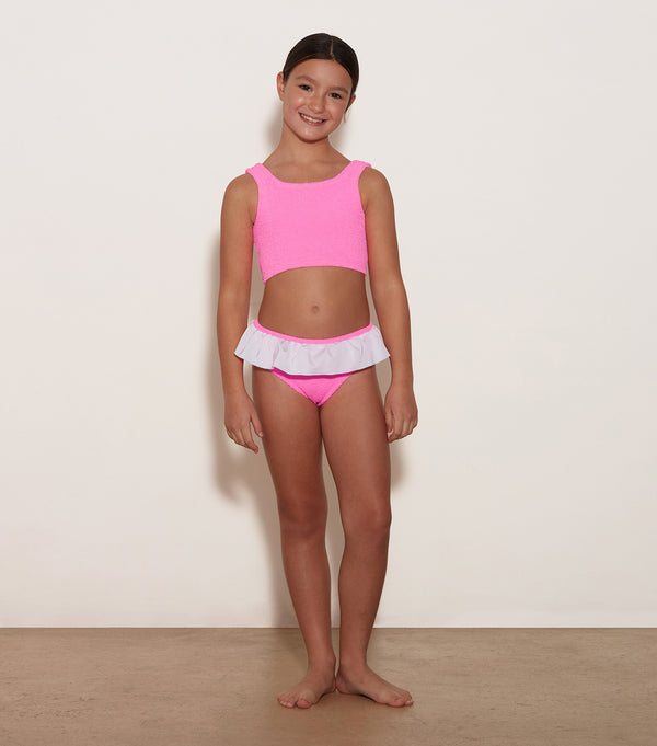 Hunza G Kids Olive Bikini (Ages 7 To 12) Bubblegum