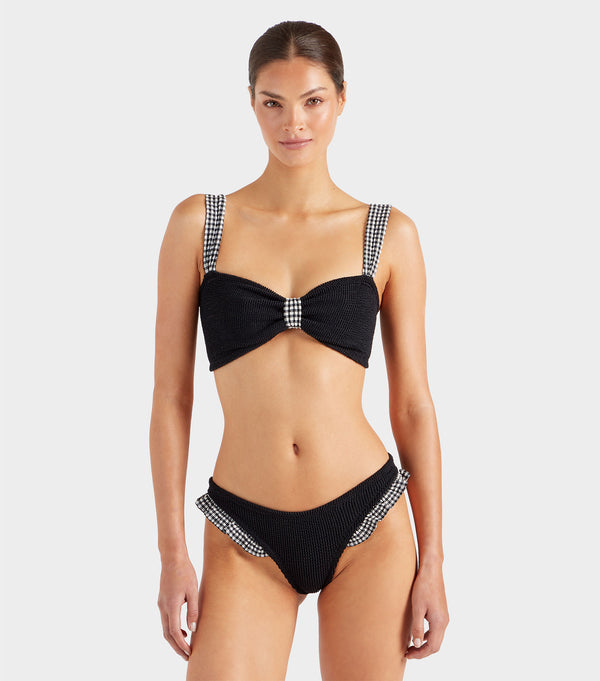 Hunza G Loretta Bikini Black Gingham