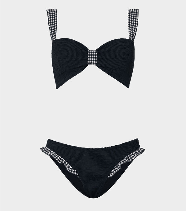 hunza g Loretta Bikini Black Gingham