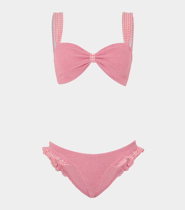 hunza g Loretta Bikini Milkshake Gingham