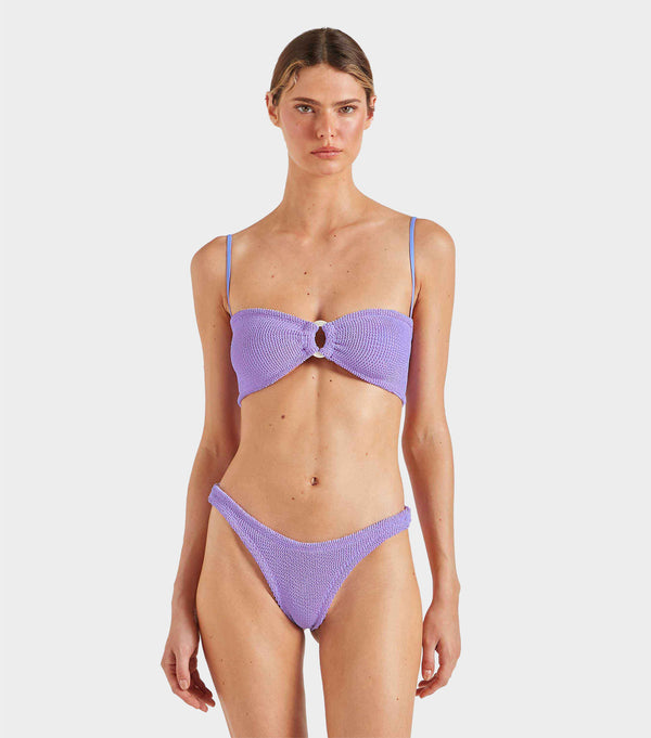 Hunza G Misty Bikini With Pearly Hoop Lilac