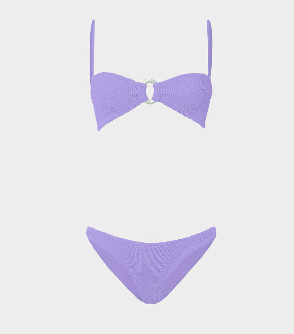 hunza g Misty Bikini With Pearly Hoop Lilac