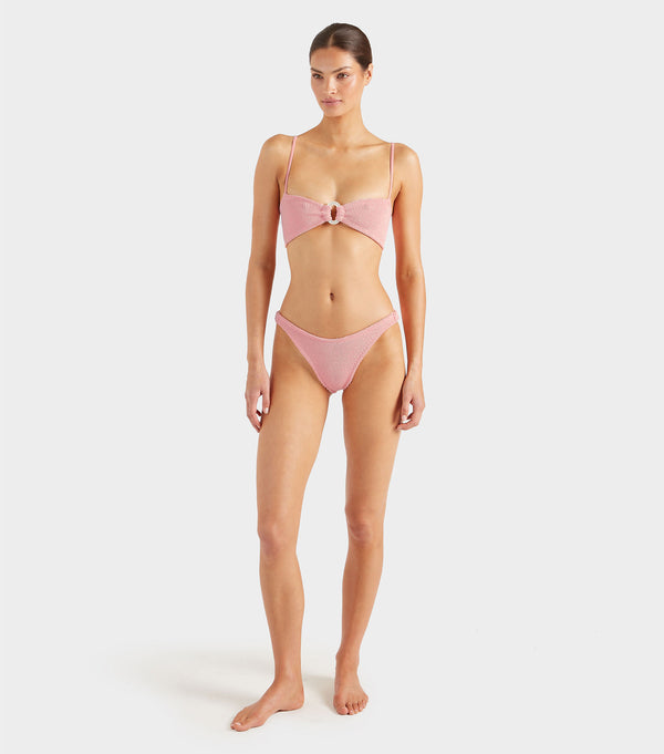Hunza G Misty Bikini With Pearly Hoop Peach