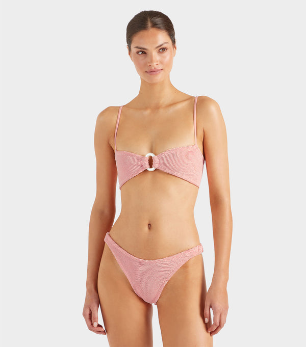 Hunza G Misty Bikini With Pearly Hoop Peach