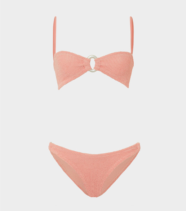 hunza g Misty Bikini With Pearly Hoop Peach