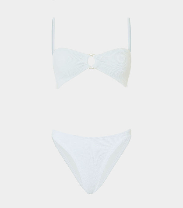 Hunza G Misty Bikini With Pearly Hoop White