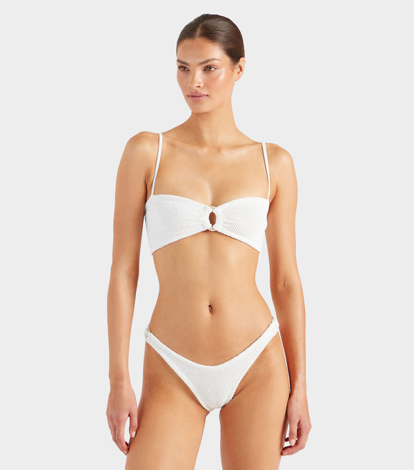 Hunza G Misty Bikini With Pearly Hoop White