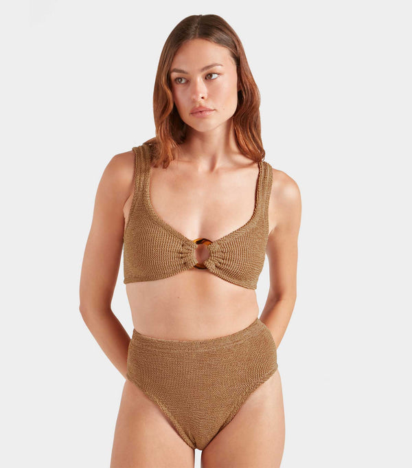 Hunza G Nadine Bikini Metallic Cocoa
