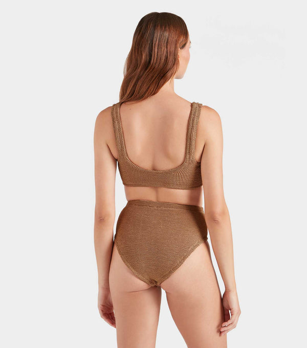 Hunza G Nadine Bikini Metallic Cocoa
