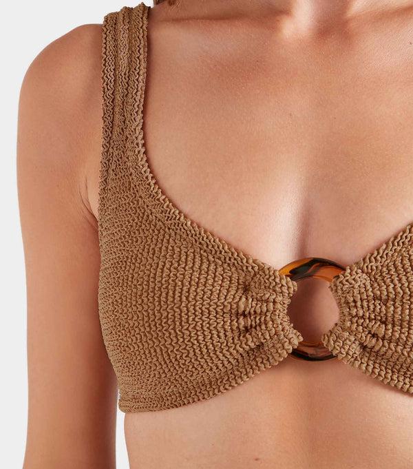 Hunza G Nadine Bikini Metallic Cocoa