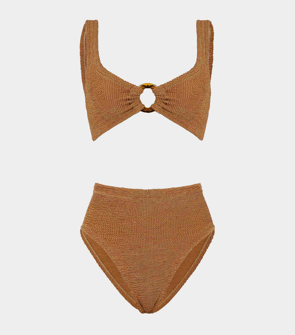 hunza g Nadine Bikini Metallic Cocoa