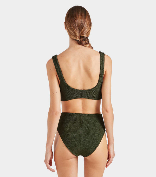 Hunza G Nadine Bikini Metallic Khaki