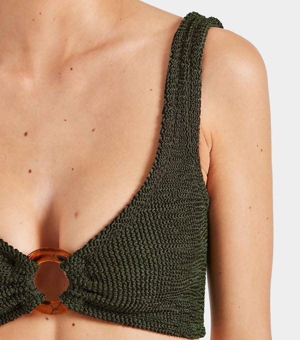 Hunza G Nadine Bikini Metallic Khaki