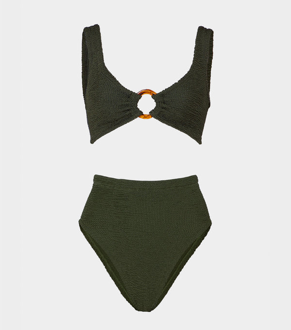 hunza g Nadine Bikini Metallic Khaki