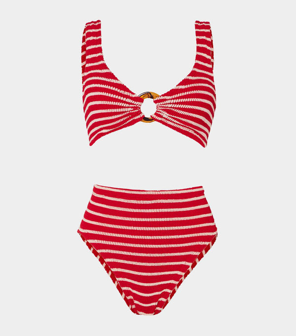 hunza g Nadine Bikini Red/White Stripe