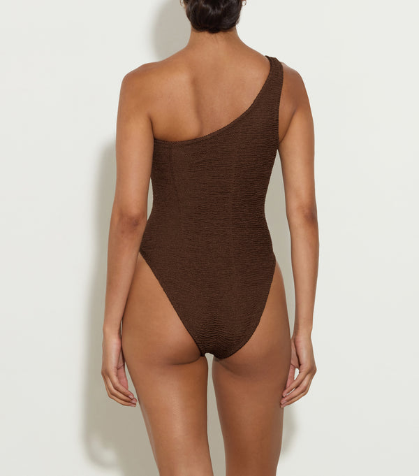 Hunza G Nancy Swim Metallic Chocolate