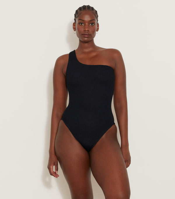 Hunza G Nancy Swim Metallic Chocolate