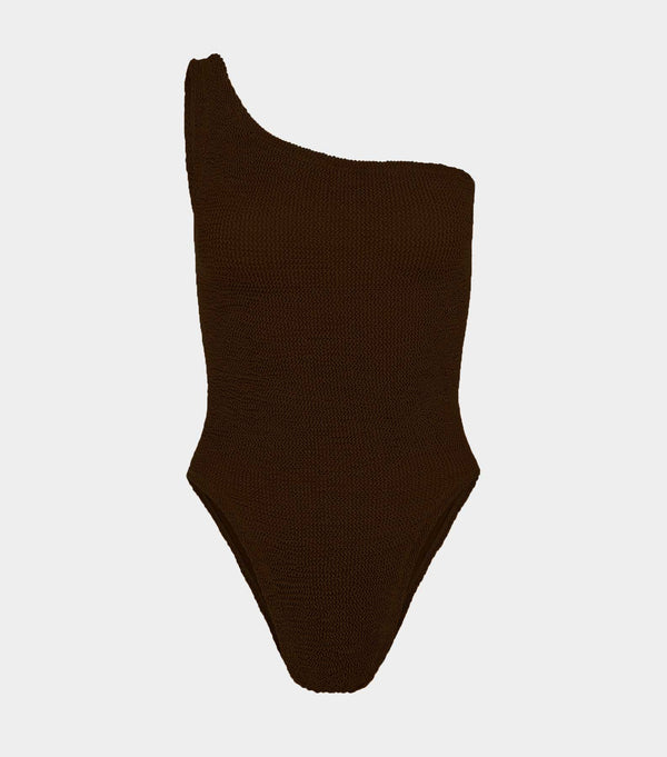 hunza g Nancy Swim Metallic Chocolate