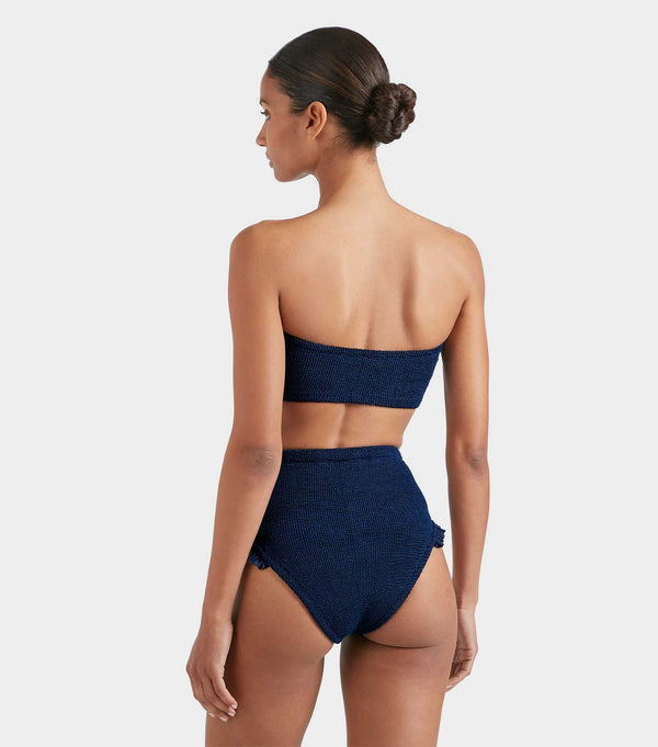 Hunza G Osiris Frill Bikini Navy
