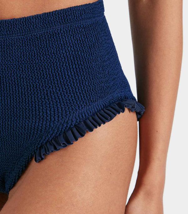 Hunza G Osiris Frill Bikini Navy