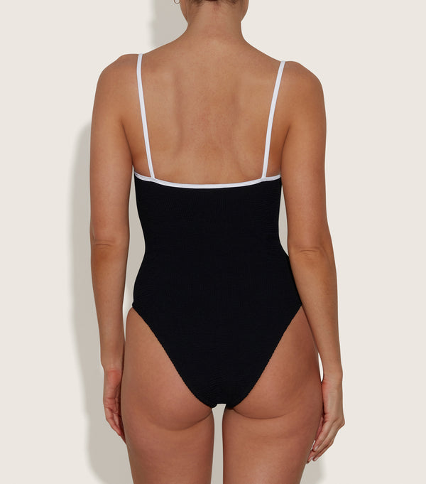 Hunza G Pamela Swim Contrast Black/White
