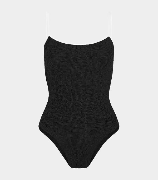 hunza g Pamela Swim Contrast Black/White