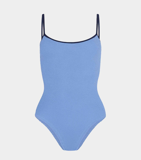 hunza g Pamela Swim Contrast Cornflower/Navy