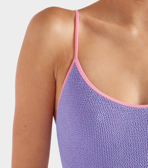 Hunza G Pamela Swim Contrast Lilac/Bubblegum
