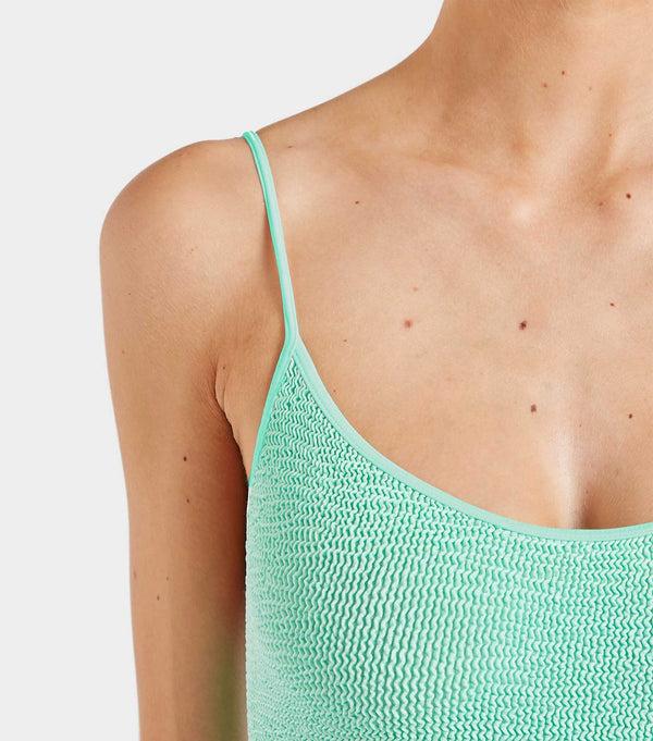Hunza G Pamela Swim Metallic Mint
