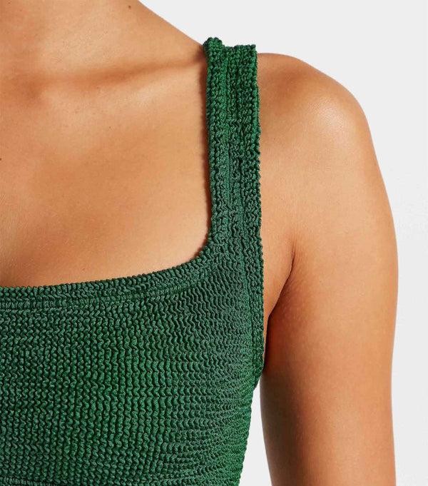 Hunza G Patricia Bikini Metallic Forest Green