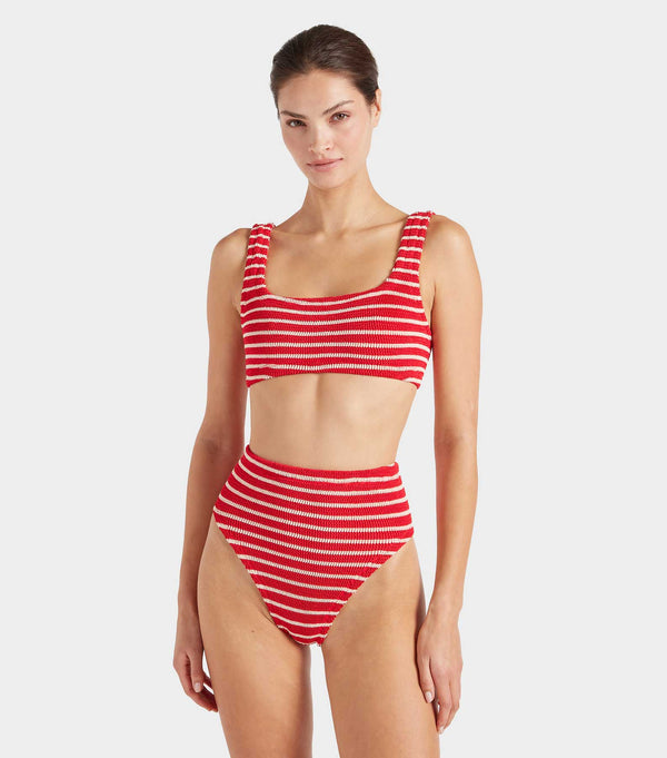 Hunza G Patricia Bikini Red/White Stripe
