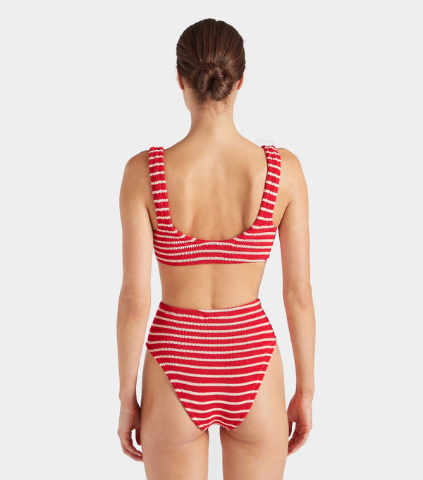 Hunza G Patricia Bikini Red/White Stripe