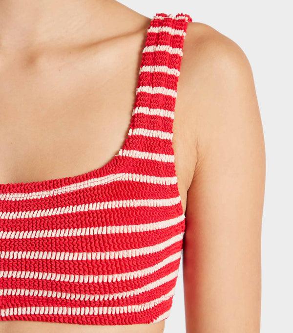 Hunza G Patricia Bikini Red/White Stripe