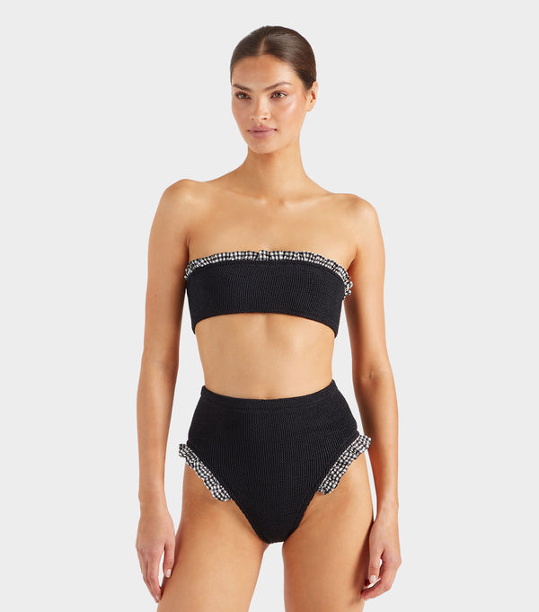 Hunza G Peggy Bikini Black Gingham