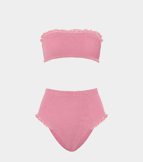 hunza g Peggy Bikini Milkshake Gingham