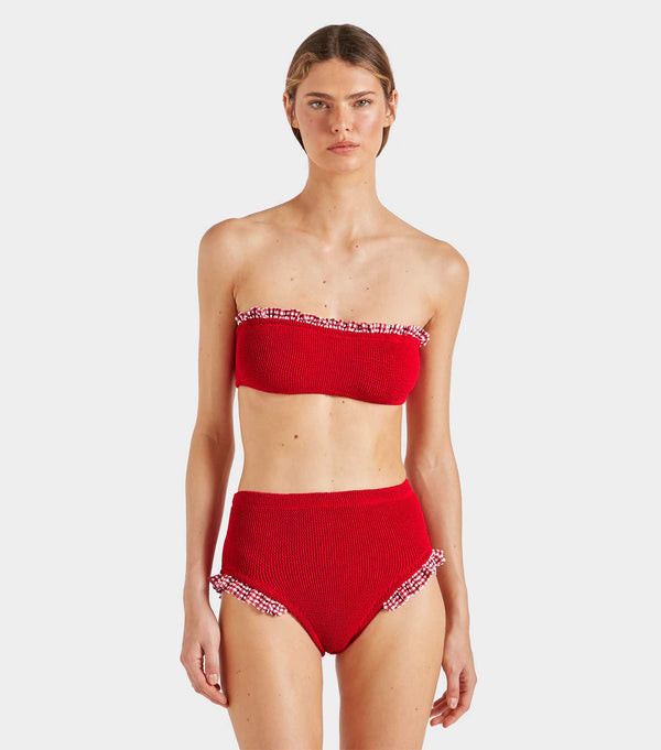 Hunza G Peggy Bikini Red Gingham