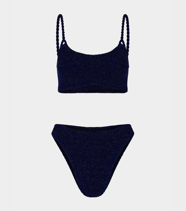 hunza g Phoebe Bikini Navy/Silver
