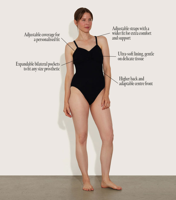 Hunza G Post Mastectomy Swim Black